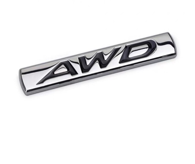 Logo kim loại AWD 2 kiểu cho xe mazda