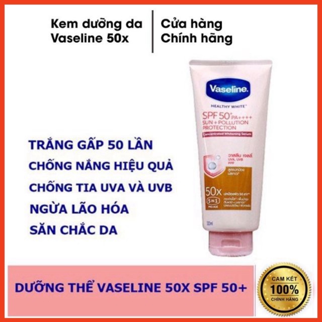 (Chính Hãng) Sữa Dưỡng Thể Trắng Da Vaseline 5X-360ml