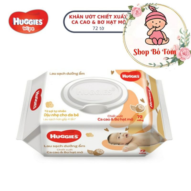 Khăn ướt huggies 64 miếng / 72 miếng