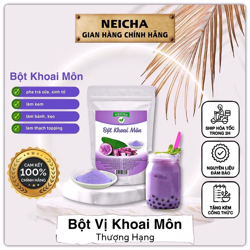 Bột Vị Khoai Môn Neicha Nguyên Chất. NGUYÊN LIỆU PHA CHẾ ĐỒ UỐNG, làm bánh, kem, topping thơm ngon