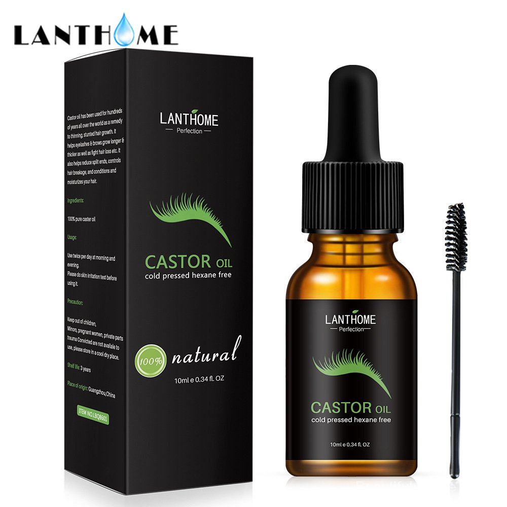 Tinh dầu thầu dầu dưỡng ẩm kích mọc lông mi/lông mày LANTHOME 10ml