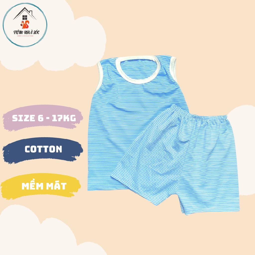 Bộ ba lỗ mùa hè cho bé trai bé gái màu đẹp size 1 -  5 tuổi Tiệm Nhà Sóc