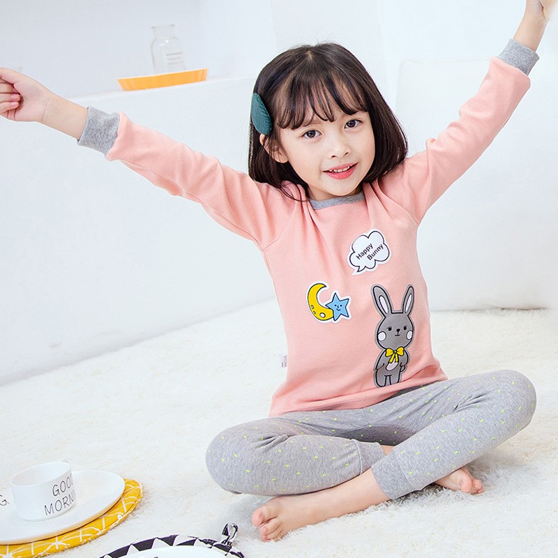 Bộ đồ Ngủ Cotton Họa Tiết Hoạt Hình Dễ Thương Cho Trẻ Em