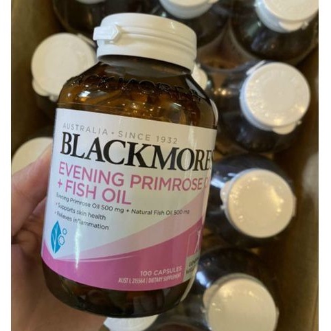 Viên uống tinh dầu hoa anh thảo Blackmores+fish oil mẫu mới lọ thủy tinh