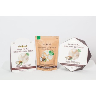 Combo 3 hộp cơm dừa sấy giòn 30g, 75g, 150g
