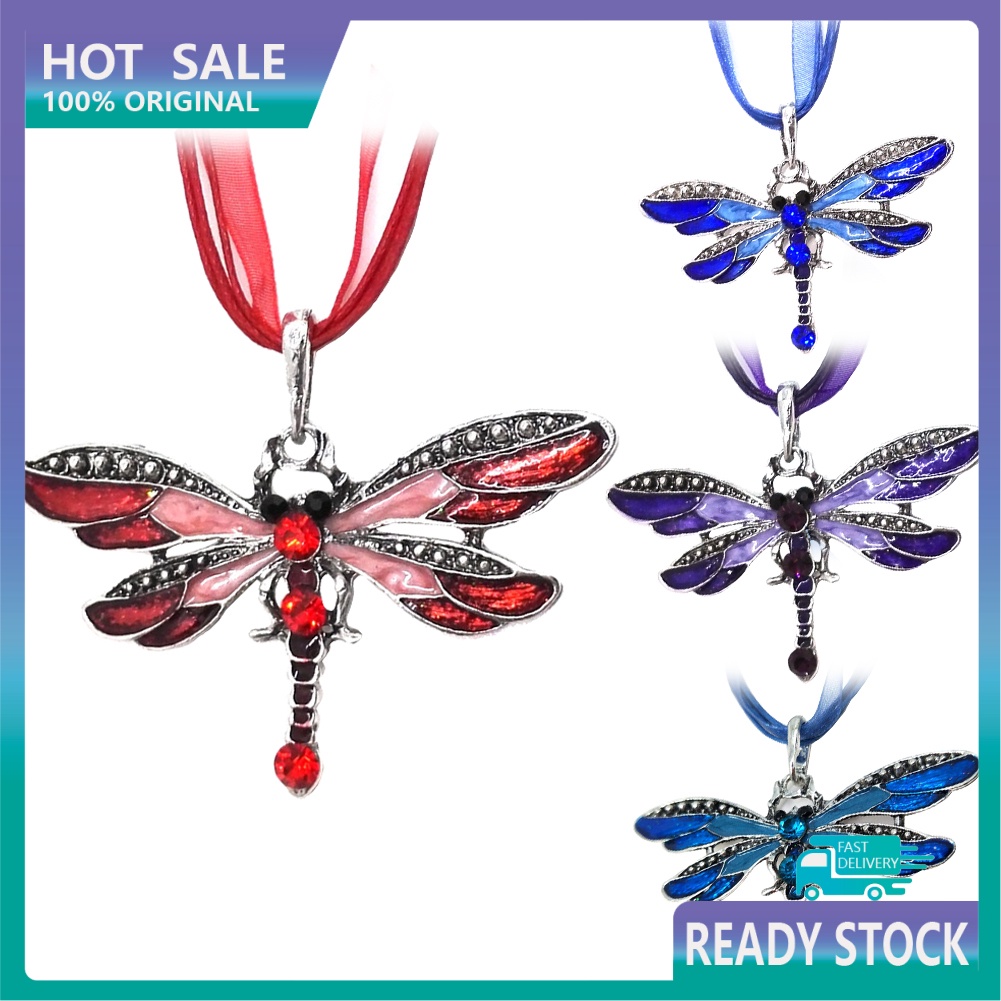 Vòng cổ Hợp Kim Hình Chuồn Chuồn Đính Đá Xinh Xắn Cho Nữ