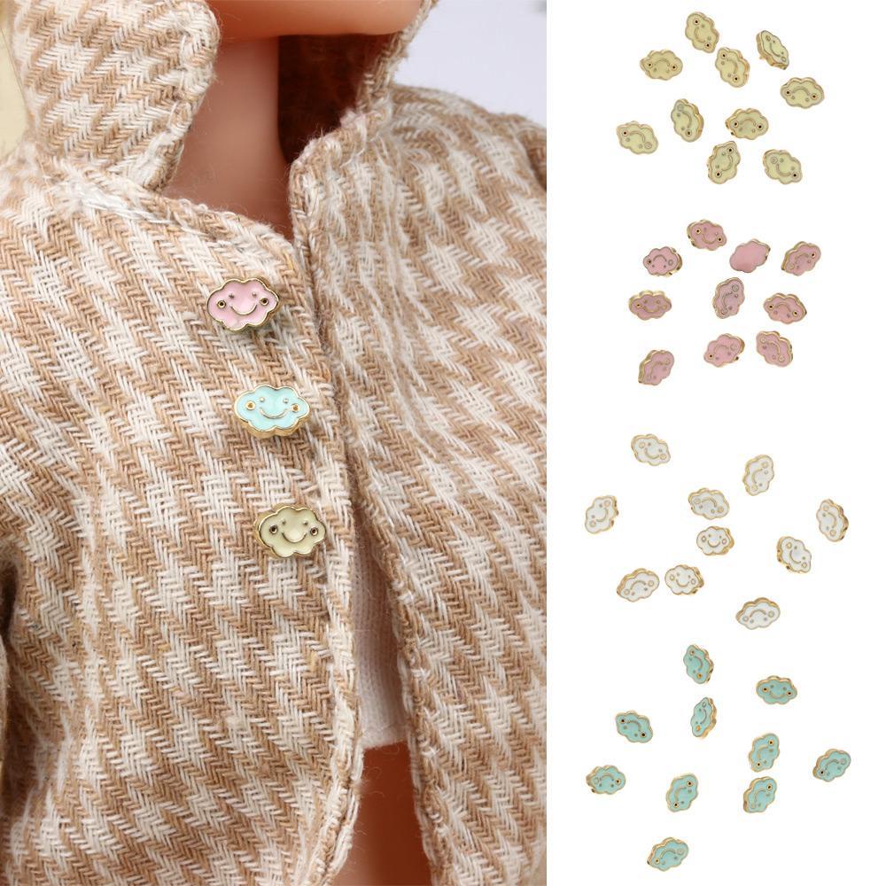 YVE Set 10 Nút Búp Bê Mini Hình Đám Mây