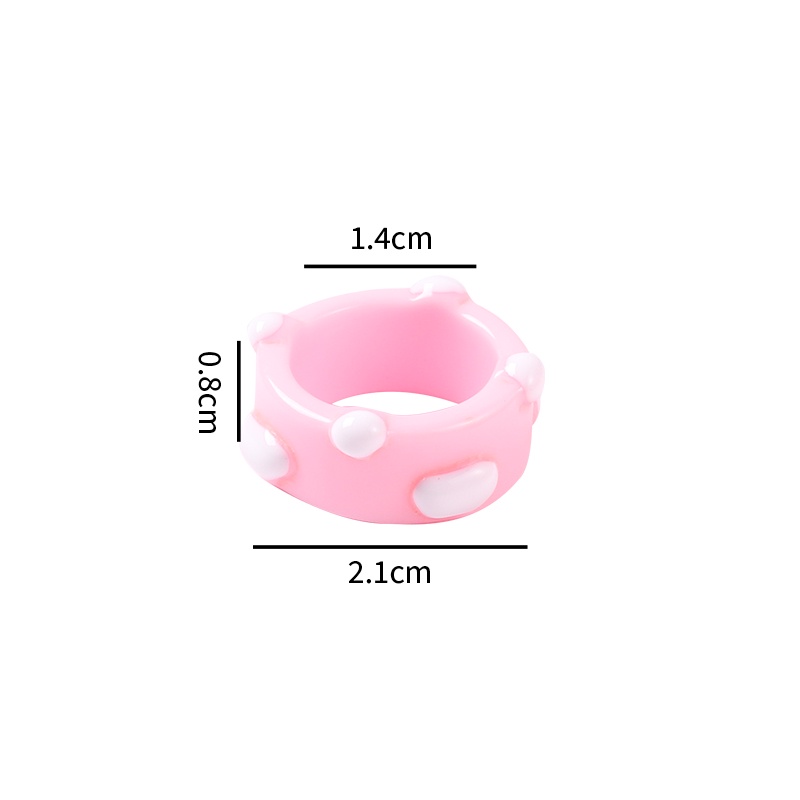 Nhẫn ngón tay đất sét Polymer resin hình ếch hoạt hình/trái cây/động vật nhiều loại màu kẹo thời trang cho nữ