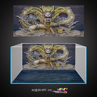 Tranh 3D dán hồ cá - mẫu tranh rồng cực ấn tượng, có keo sẵn trên bề mặt, đa dạng kích thước theo yêu cầu