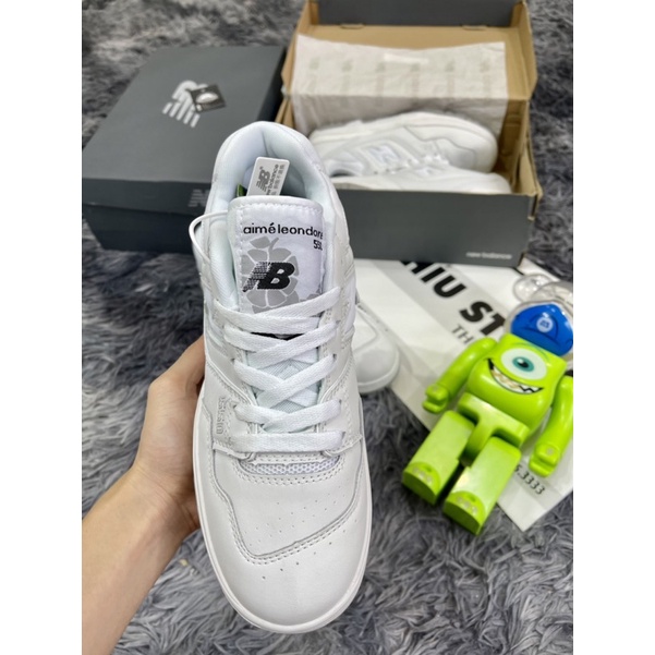 Giầy Thể Thao New Balance 500 White Grey -NB 550 Trắng Xám Phiên Bản 2022 |Lót Rời - Đế Khâu