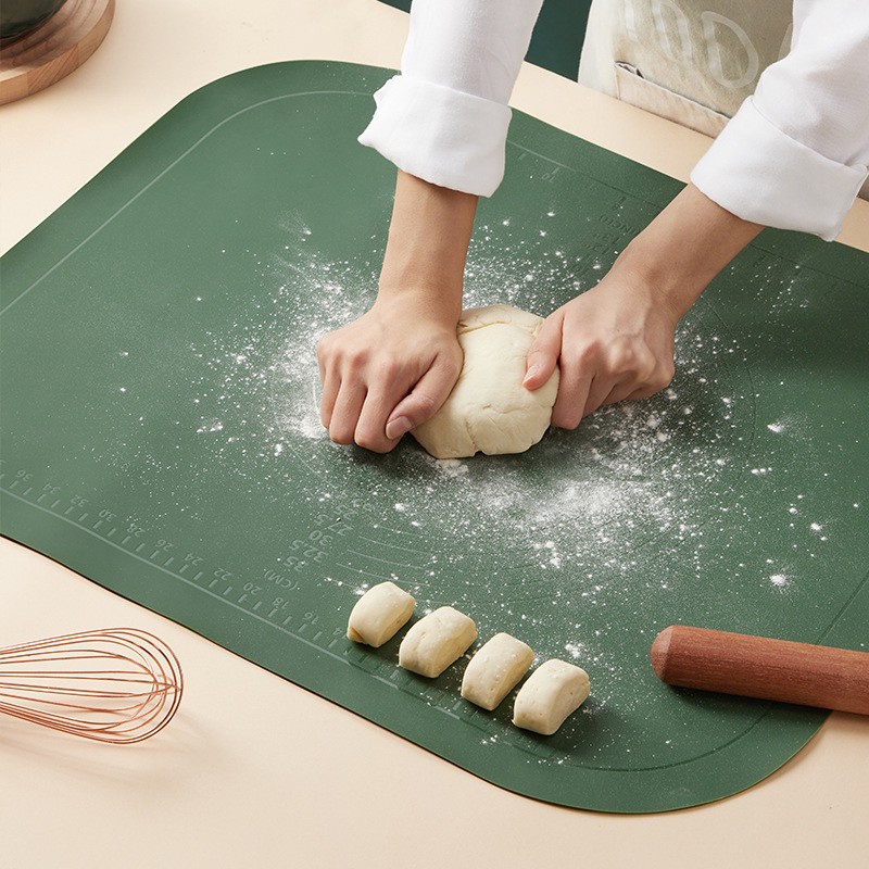 Thảm Nhào Bột Làm Bánh Bằng Silicon Chống Trượt 75 * 50cm Có Thể Tái Sử Dụng