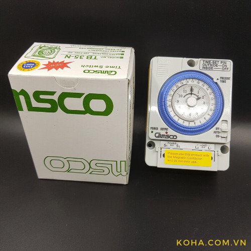 Timer tự động Camsco TB35N - Công tắc hẹn giờ Đài Loan TG16A