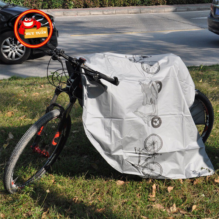 Bạt phủ xe máy xe đạp chống thấm mẫu họa tiết (BHT02)