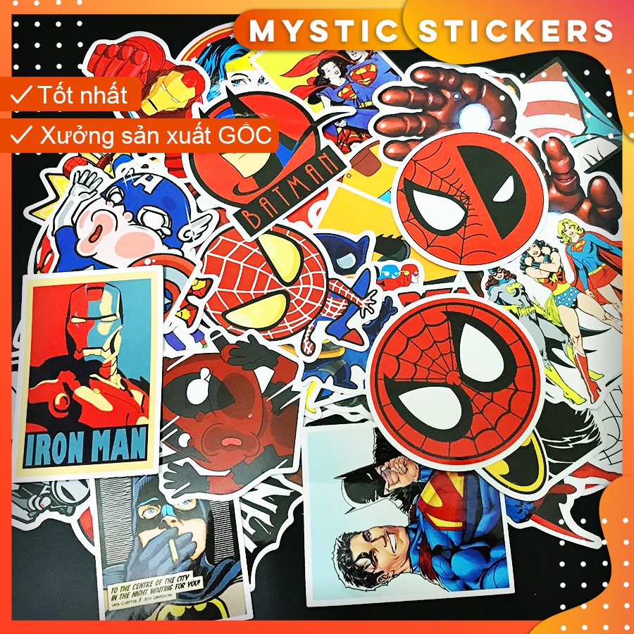 [SET 10 STICKER chủ đề SIÊU NHÂN]