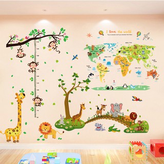 [SIÊU_RẺ] DECAL CHO BÉ _ Decal THÚ dán tường Combo tranh ghép trang trí phòng trẻ em hình động vật ngộ nghĩnh SIÊU ĐẸP