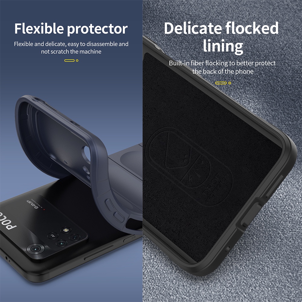 Ốp điện thoại LENUO silicon mềm chống sốc sang trọng cho Xiaomi Poco M4 Pro 4G