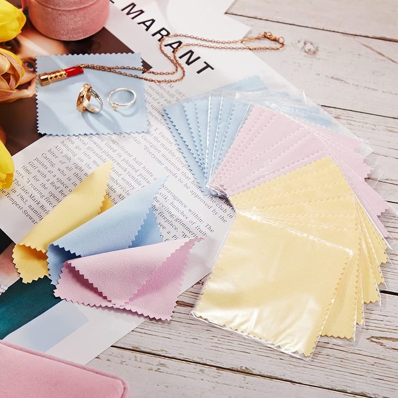 Set 10 khăn lau mắt kính hình vuông bằng vải nhung hai mặt bền bỉ tiện lợi