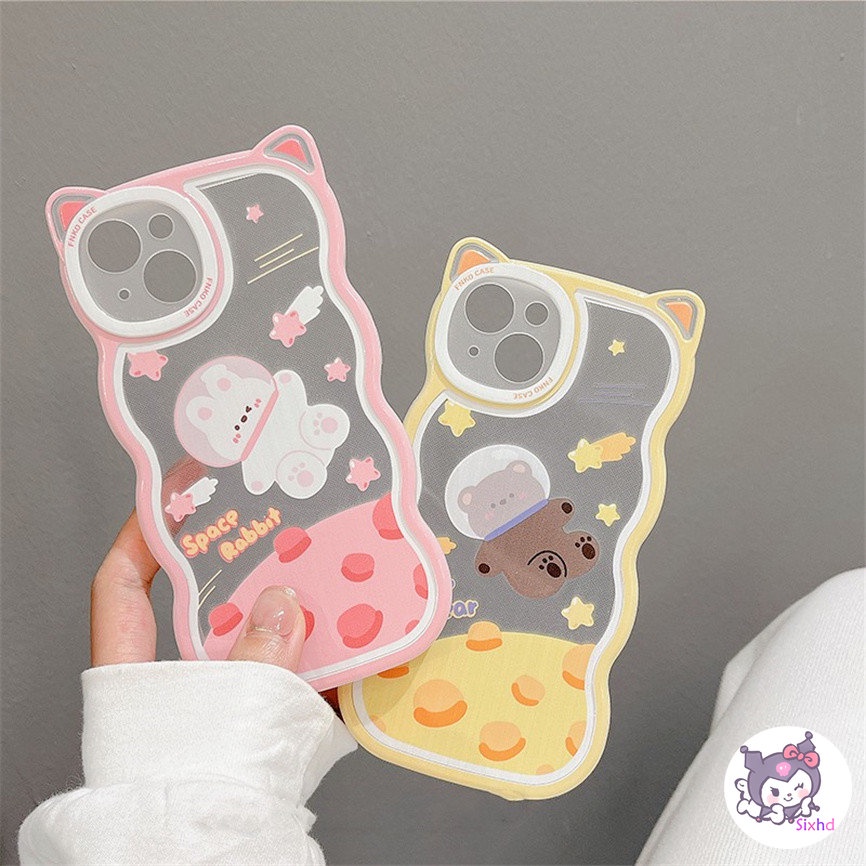 Ốp Lưng Điện Thoại cho iPhone 14 13 12 11 Pro Max SE2020 X XR Xs Max 7 8 6 6s Plus sixhd Ốp Điện Thoại Mềm Họa Tiết Tai Thỏ Gấu Dễ Thương Cho