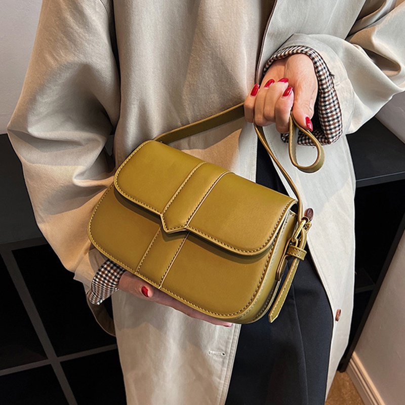 Túi đeo chéo  IELGY hình vuông nhỏ màu trơn đơn giản tùy chỉnh kích thước cho nữ