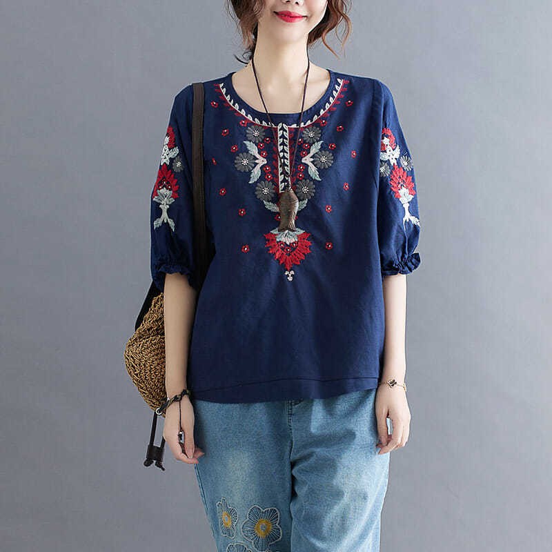 Áo Nữ Tay Lỡ Cổ Tròn Thời Trang Hàn | BigBuy360 - bigbuy360.vn