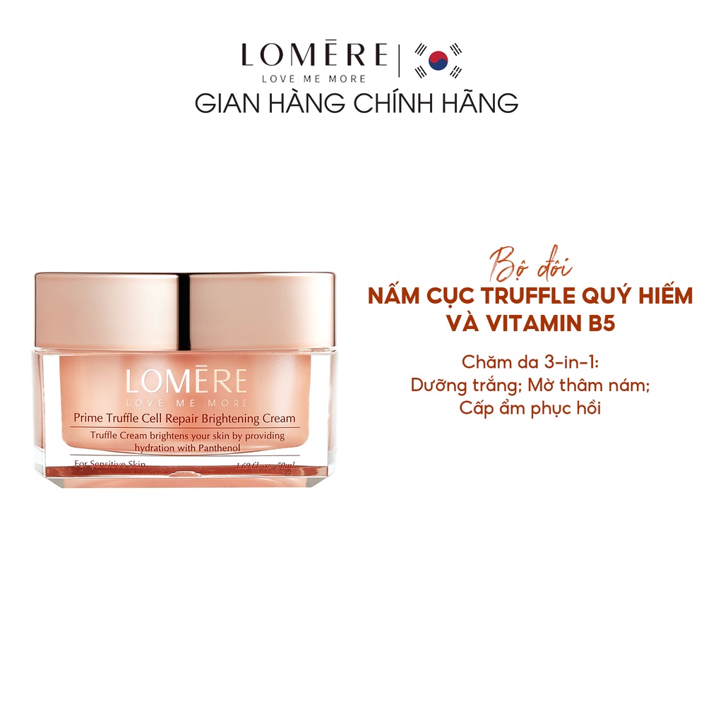 Kem Dưỡng Trắng Da LOMERE Prime Truffle Cell Làm Mờ Vết Nám Cung Cấp Ẩm Giúp Da Khỏe Mạnh Căng Mượt 50ml