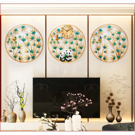 Đồng hồ treo tường hình gấu trúc cây tre Lian520 chính hãng siêu đẹp và độc đáo. làm quà tặng và trang trí căn nhà
