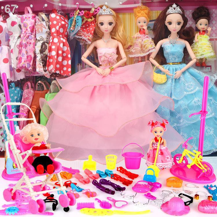 quần áo váy năm, sáu mươi chín tuổi, búp bê Barbie, cao giày gót, mô phỏng câu lạc bộ thời trang trẻ em nữN