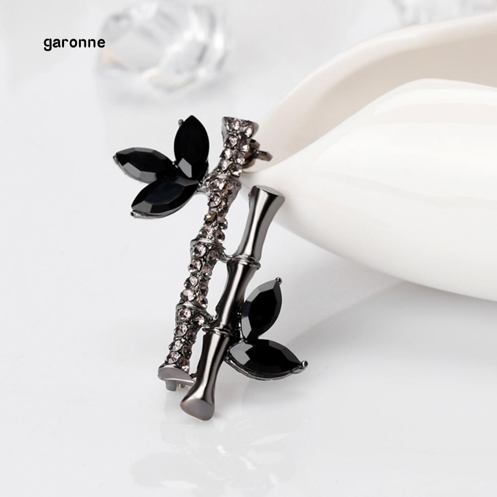 Ghim cài áo hình đốt tre đính đá giả thời trang cho nữ