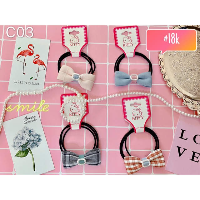 [New] Cột tóc đính nơ đủ mẫu
