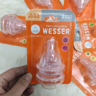 (Chính hãng)Núm ti Wesser cổ rộng S/M/L