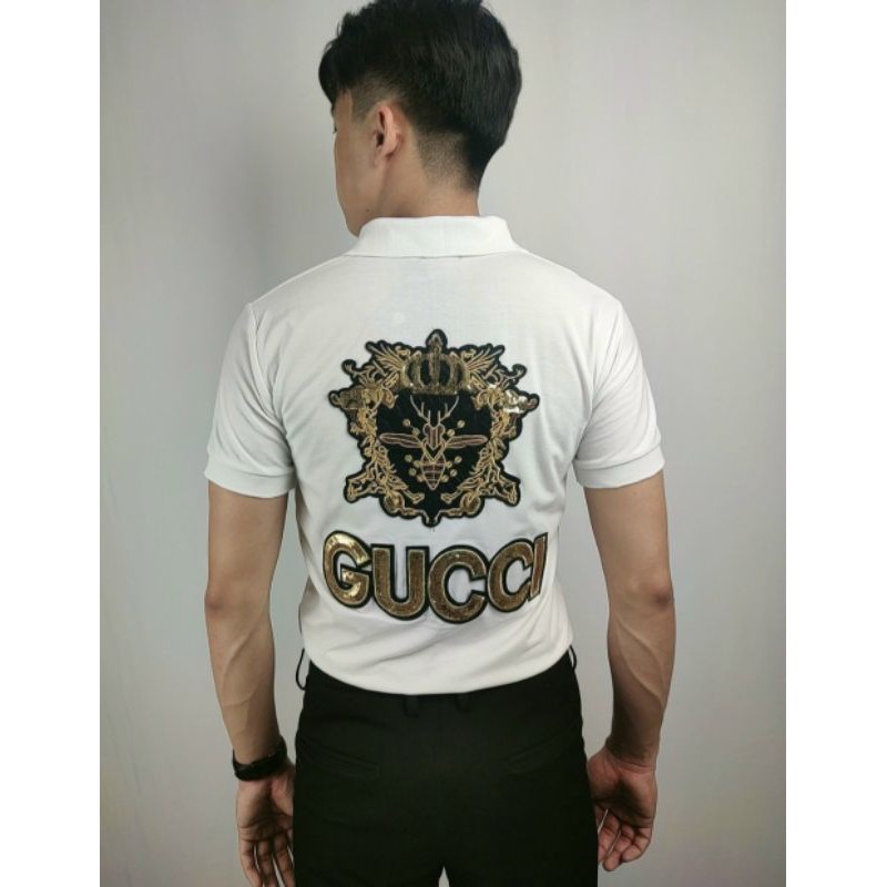Áo Thun Cổ Trụ Đính Kim Sa Thời Trang Cho Nam