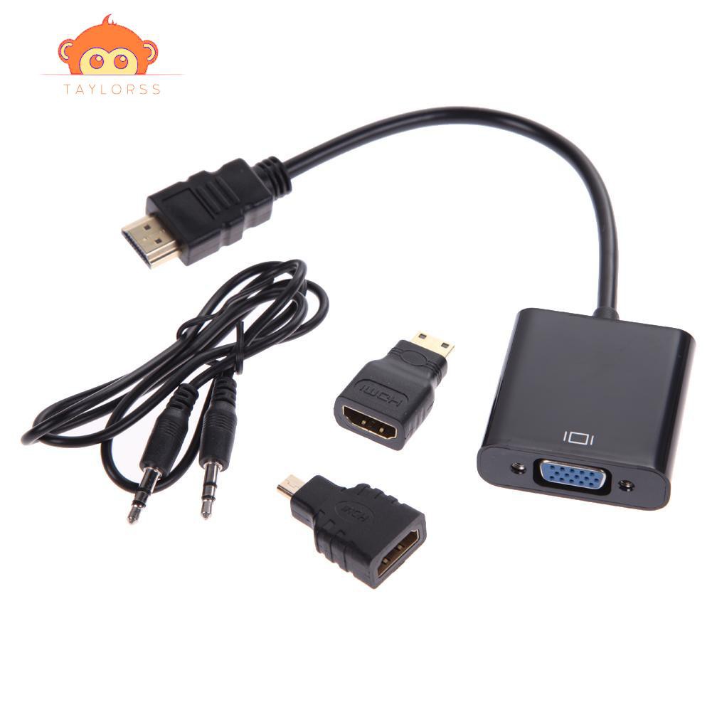 Giắc Chuyển Đổi Từ Taylor 1080p Micro Hdmi / Mini Hdmi / Hdmi Sang Vga