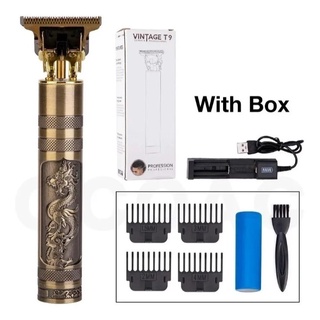 Tông đơ chấn viền cắt tóc chuyên nghiệp Vintage T9 thân nhôm nguyên khối