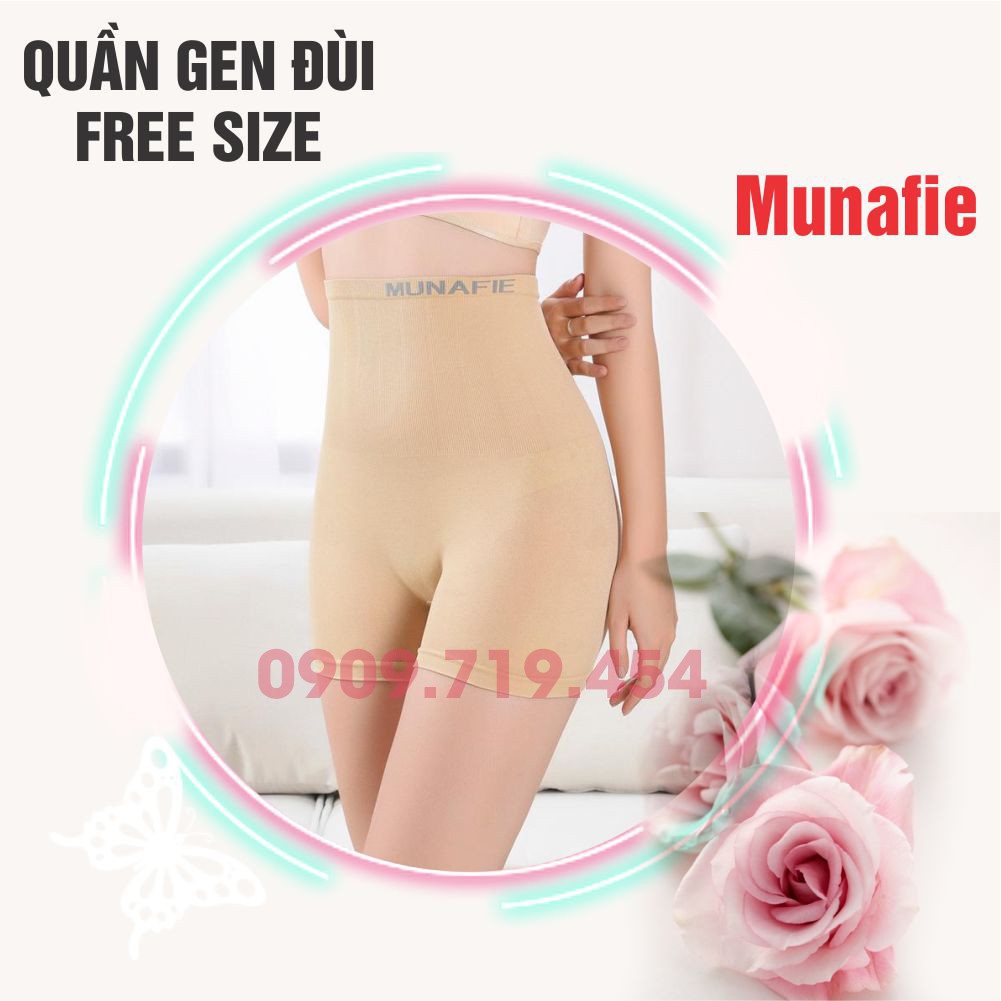 Quần gen đùi định hình Munafie thun cotton mềm mát, freesize 40-60 kg, hàng loại 1 xuất Nhật