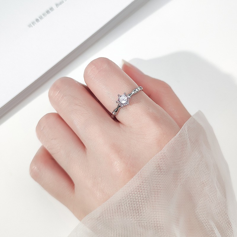 Nhẫn Bạc Nữ ITALY S925 Đính Đá Trắng Sáng Cao Cấp N2499 Bảo Ngọc Jewelry