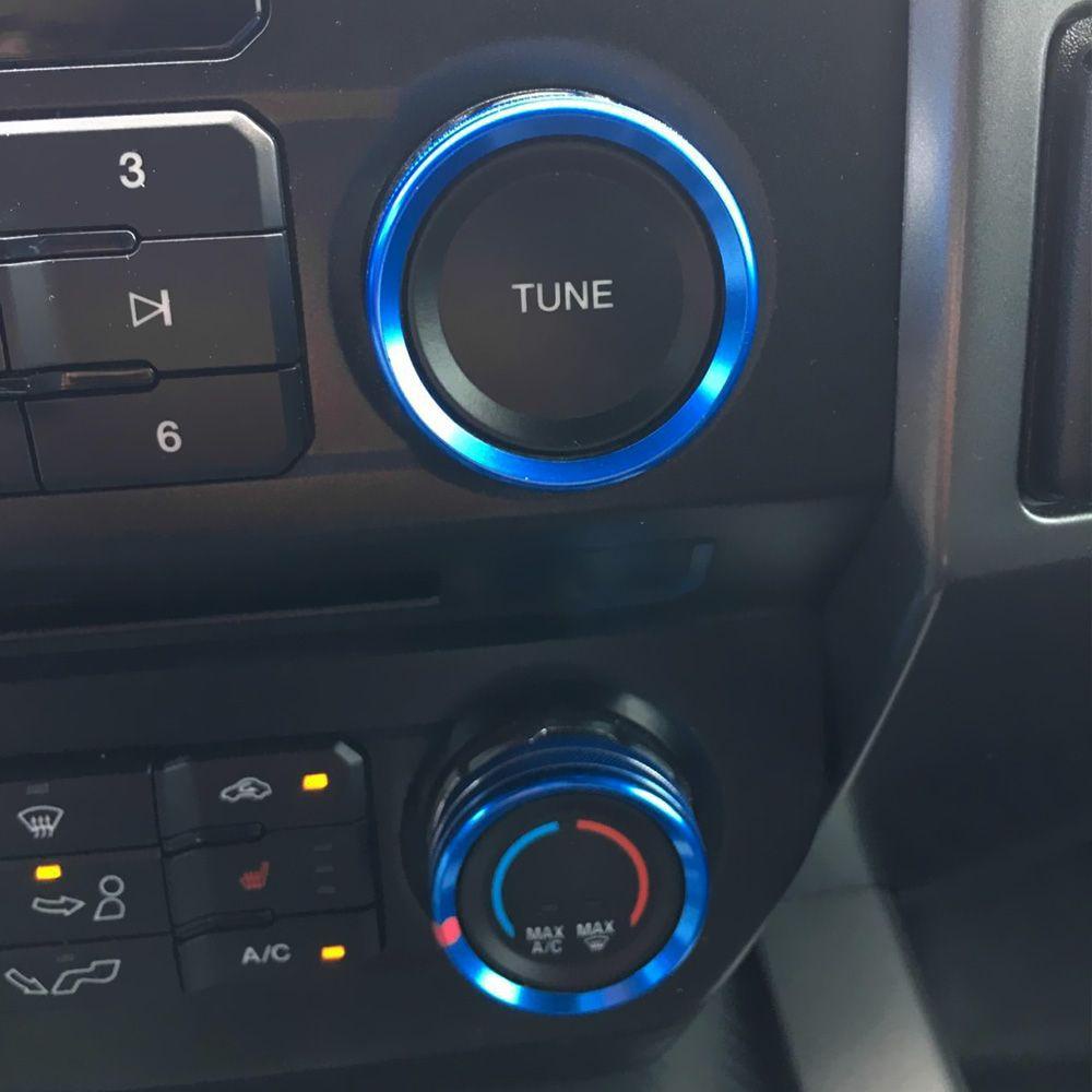 Bộ 6 Vòng Hợp Kim Nhôm Trang Trí Nút Điều Chỉnh Âm Lượng Xe Hơi Ford F150