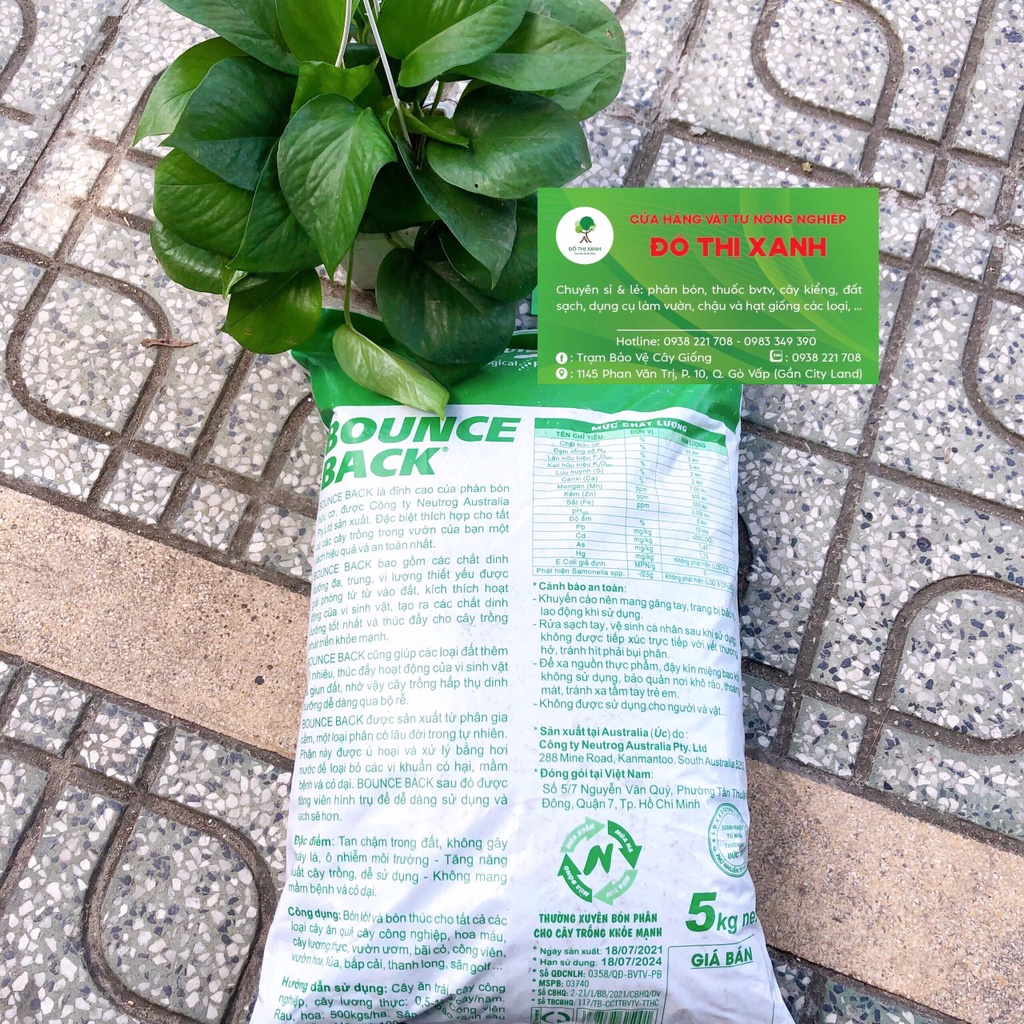 PHÂN hữu cơ ĐẬM ĐẶC BB viên nén gói 5kg