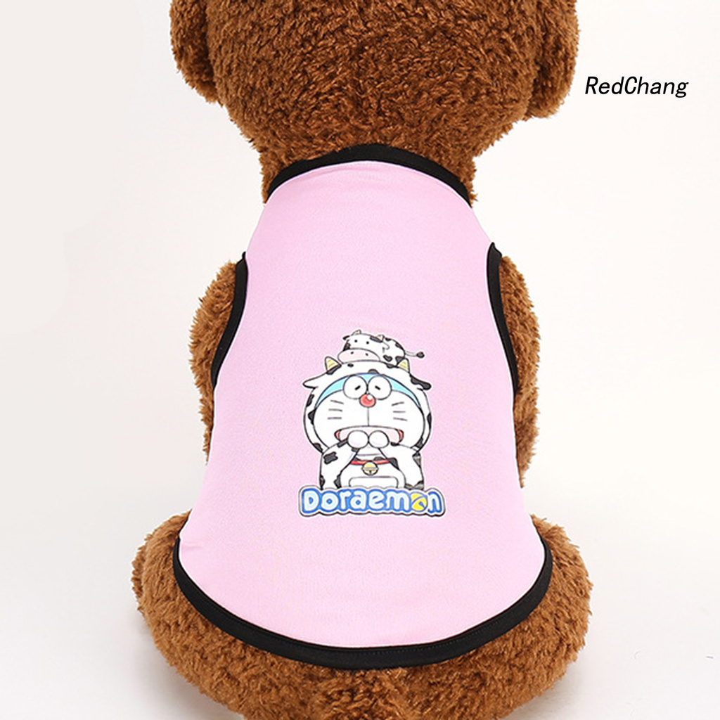 Áo Cổ Tròn In Hình Doraemon Cho Thú Cưng