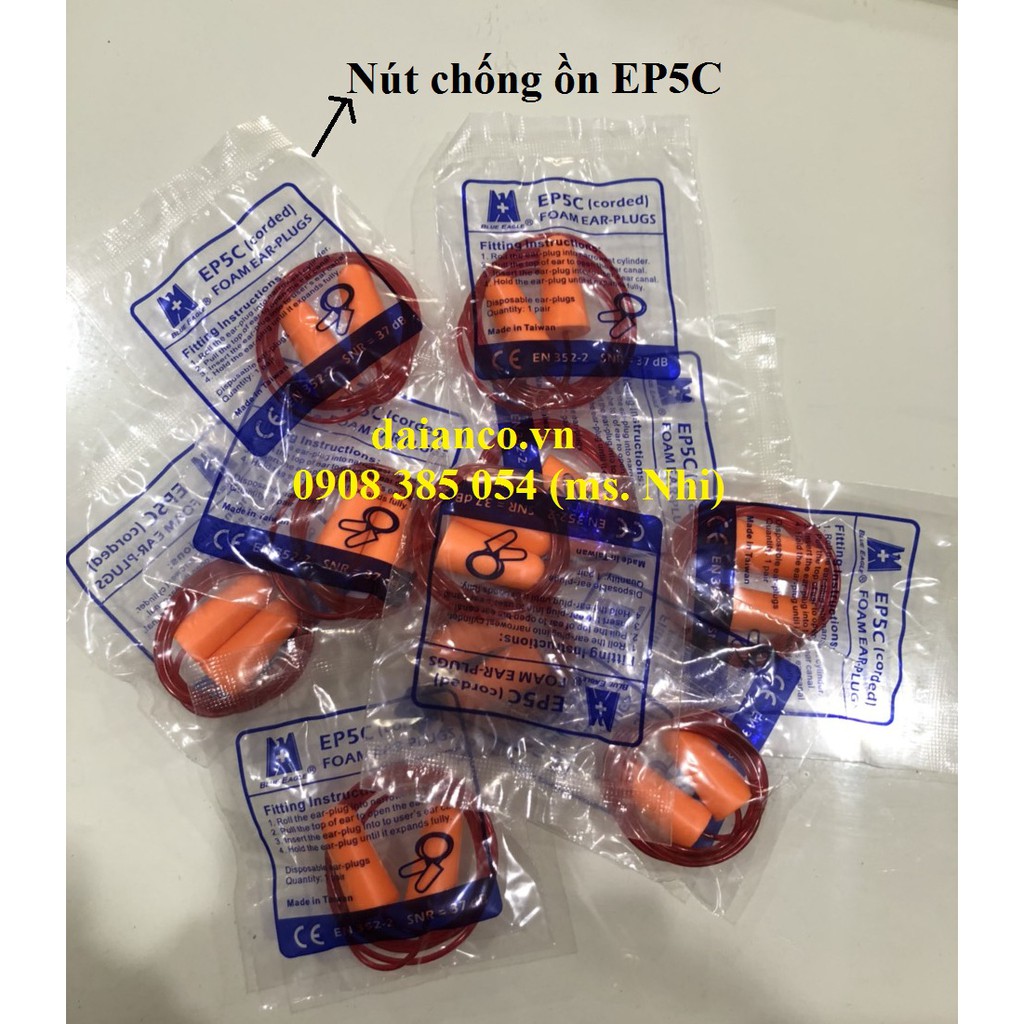 Combo 5 cặp nút chống ồn mã EP5 VÀ EP5C bảo vệ tai trong môi trường làm việc ồn-Hàng sẵn, chính hãng
