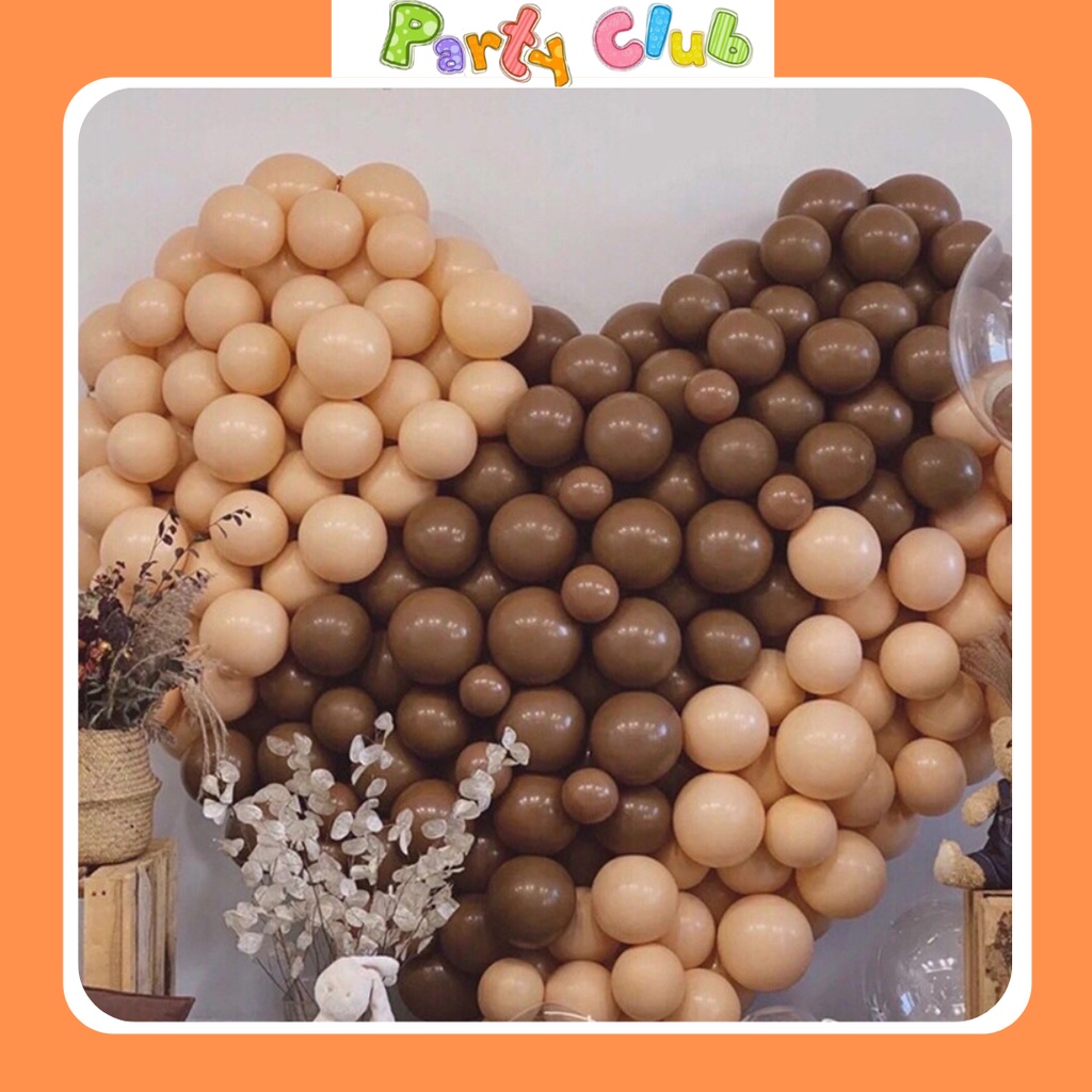 Bong Bóng Màu Nâu Cafe
