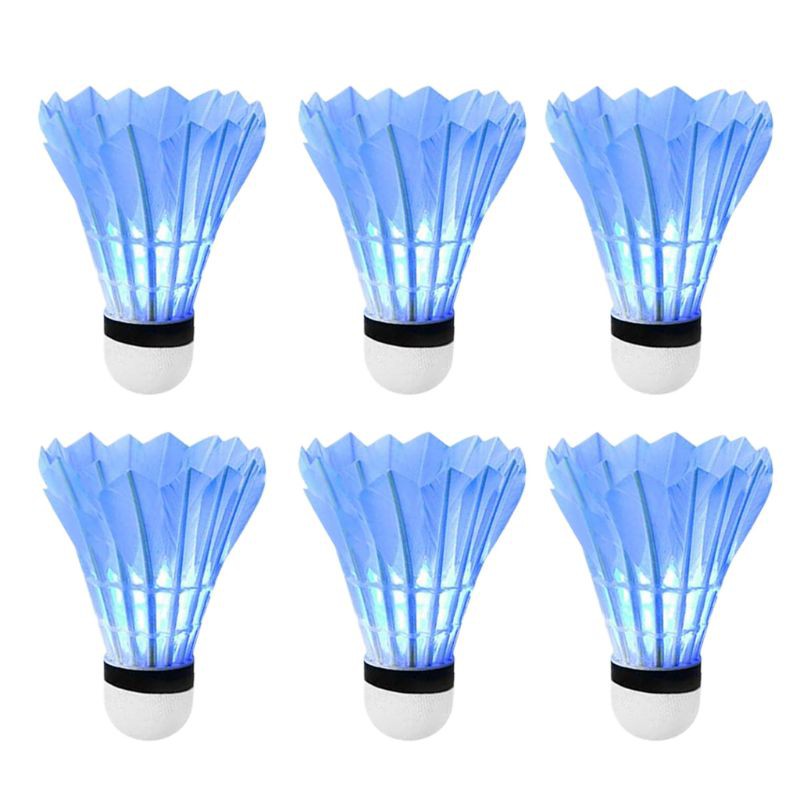 Set 6 Quả Cầu Lông Có Đèn Led Nhiều Màu Sắc Dùng Để Trang Trí Ban Đêm Mới