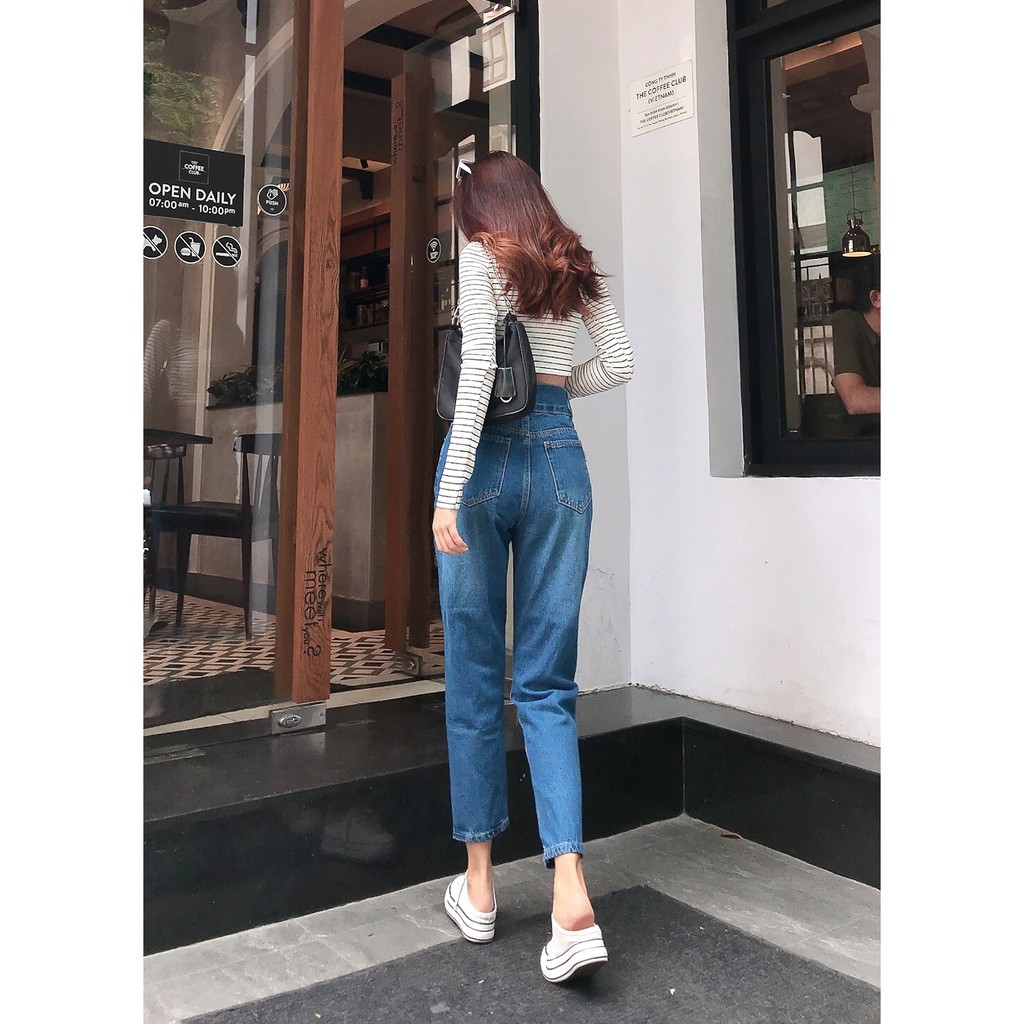 Quần Baggy Jeans HT05 Xanh Đậm, Xanh Nhạt Ống Suông Phong Cách Trẻ Trung Cá Tính