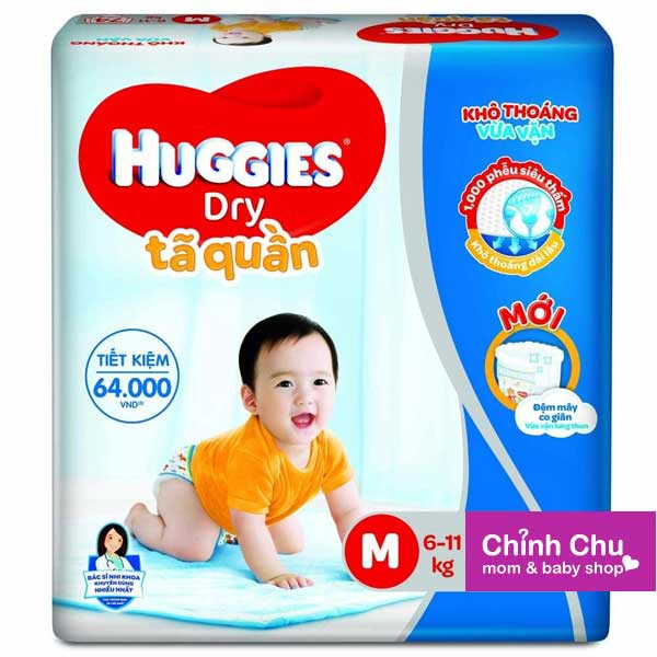 (giảm giá) Bỉm quần huggies Size M, L, XL, gói nhỏ