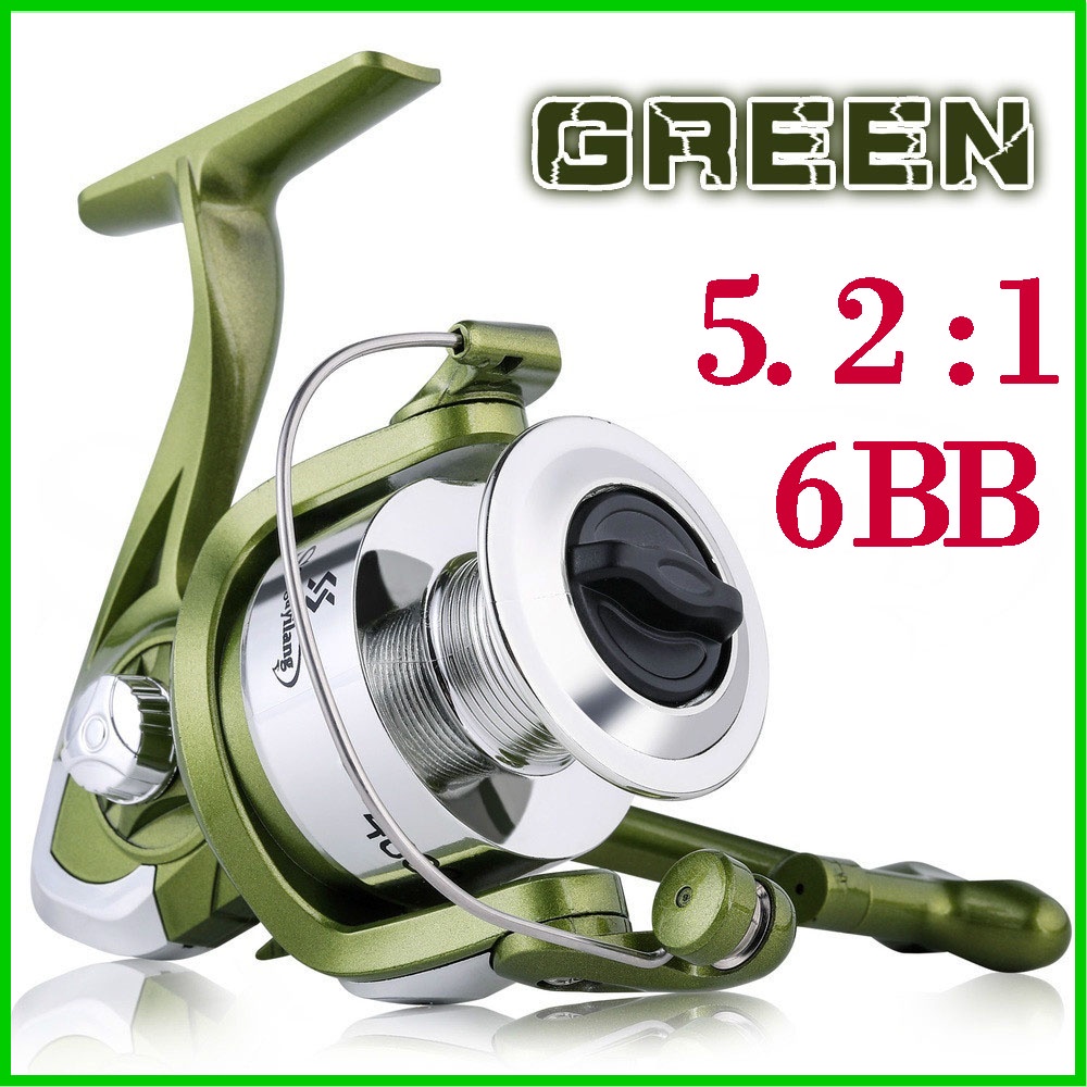 Máy câu cá cứng siêu nhẹ 6 BB 5.2: 1 Tỉ lệ bánh răng Reel câu cá tốc độ cao