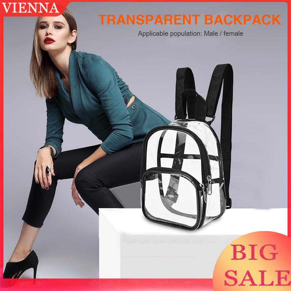 Balo du lịch/đi học màu trong suốt mini thời trang cho nam/nữ