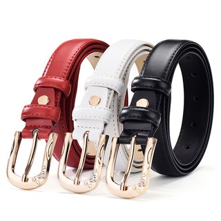 Thắt lưng nữ KN02 kiểu dáng thời trang cá tính chất liệu da thật bản rộng 2.4 cm dập họa tiết tinh tế, hàng cao cấp