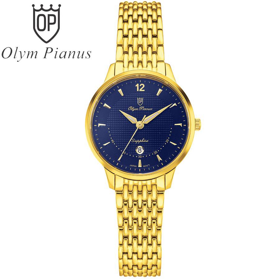 Đồng hồ nữ dây kim loại Olym Pianus OP5709 OP5709LK xanh