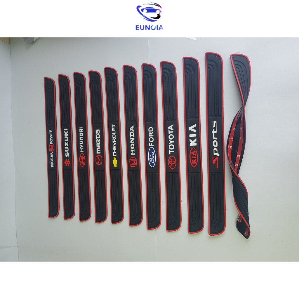 Nẹp chống xước cửa ô tô, Nẹp cửa bảo vệ bước chân cửa xe oto bộ 4 miếng theo hãng xe toyota hyundai mazda honda kia ford