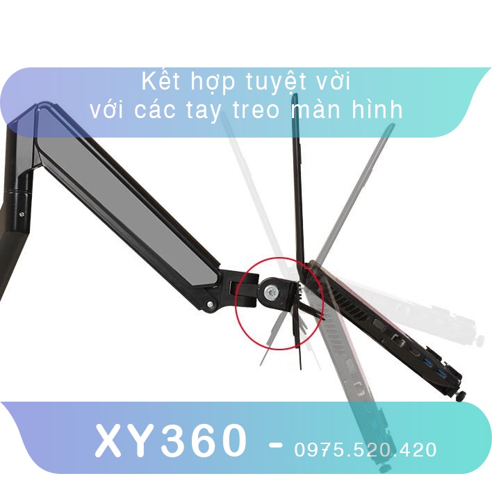 XY360 - Giá Đỡ Kẹp LAPTOP, MÁY TÍNH BẢNG, IPAD [Màn hình 10- 16 inch] -[Thiết kế để lắp đặt cùng các tay treo màn hình]