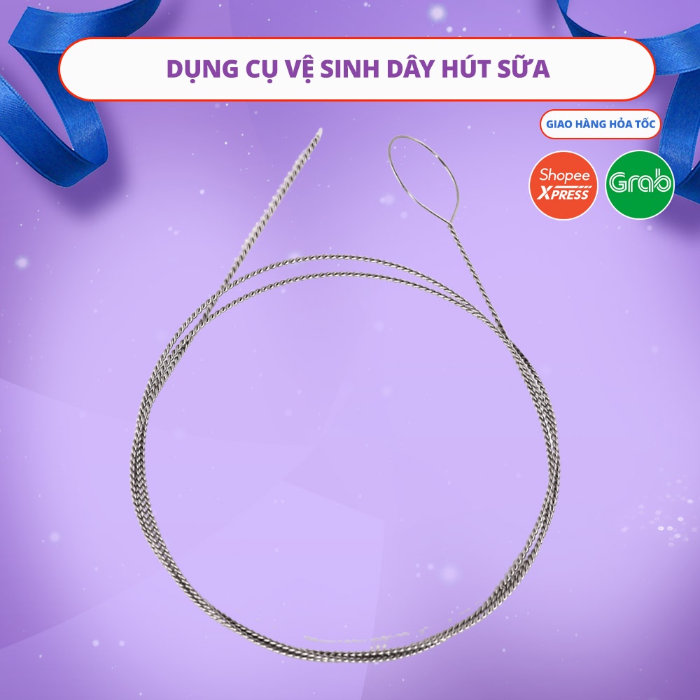 Dụng Cụ Vệ Sinh Dây Hút Sữa Mama's Choice, Thiết Kế Thép Không Rỉ, Uốn Cong Dễ Dàng, Chiều Dài 70cm, (1 Dây)